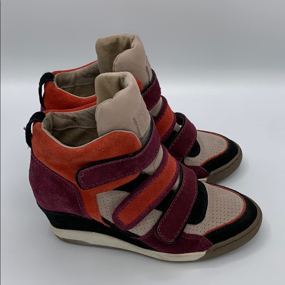 Ash Alex Wedge Multi Suede size 8.5